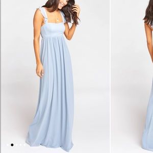 Show Me Your Mumu June Maxi Dress ~ Steel Blue Chiffon, size small